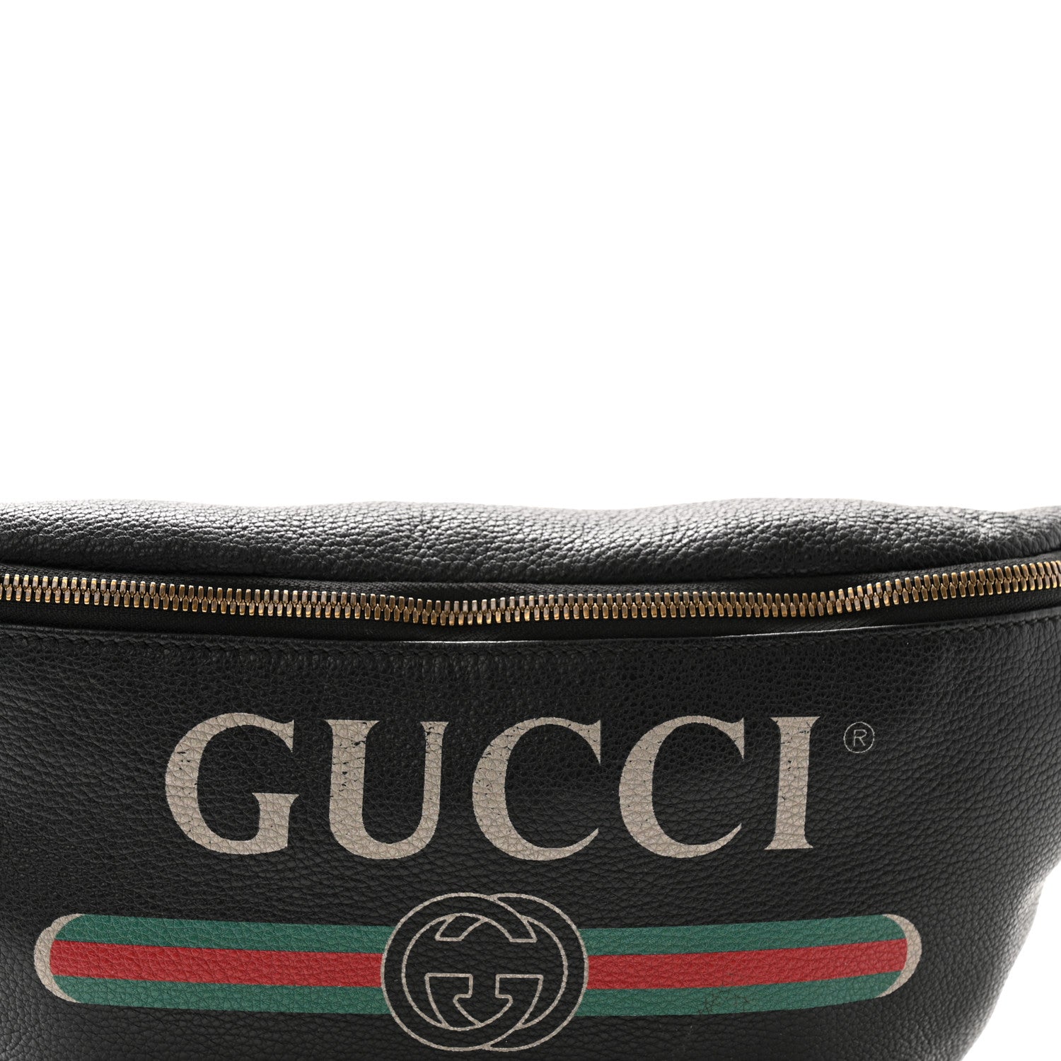 Gucci Grained Calfskin Logo Belt Bag Black 8 of 11
