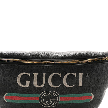 Gucci Grained Calfskin Logo Belt Bag Black 8 of 11