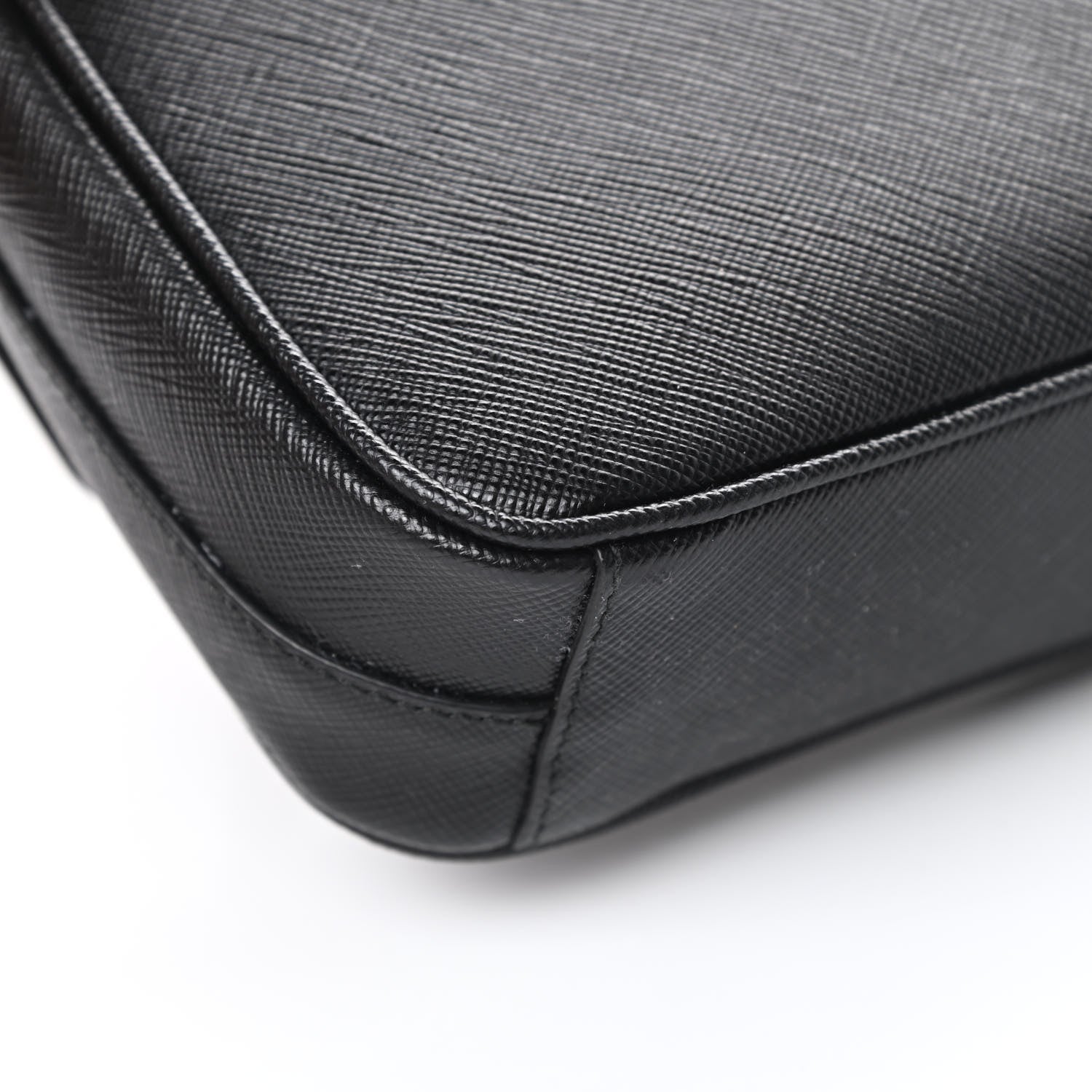 Prada Saffiano Flap Shoulder Bag Black 13 of 14