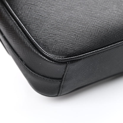 Prada Saffiano Flap Shoulder Bag Black 13 of 14