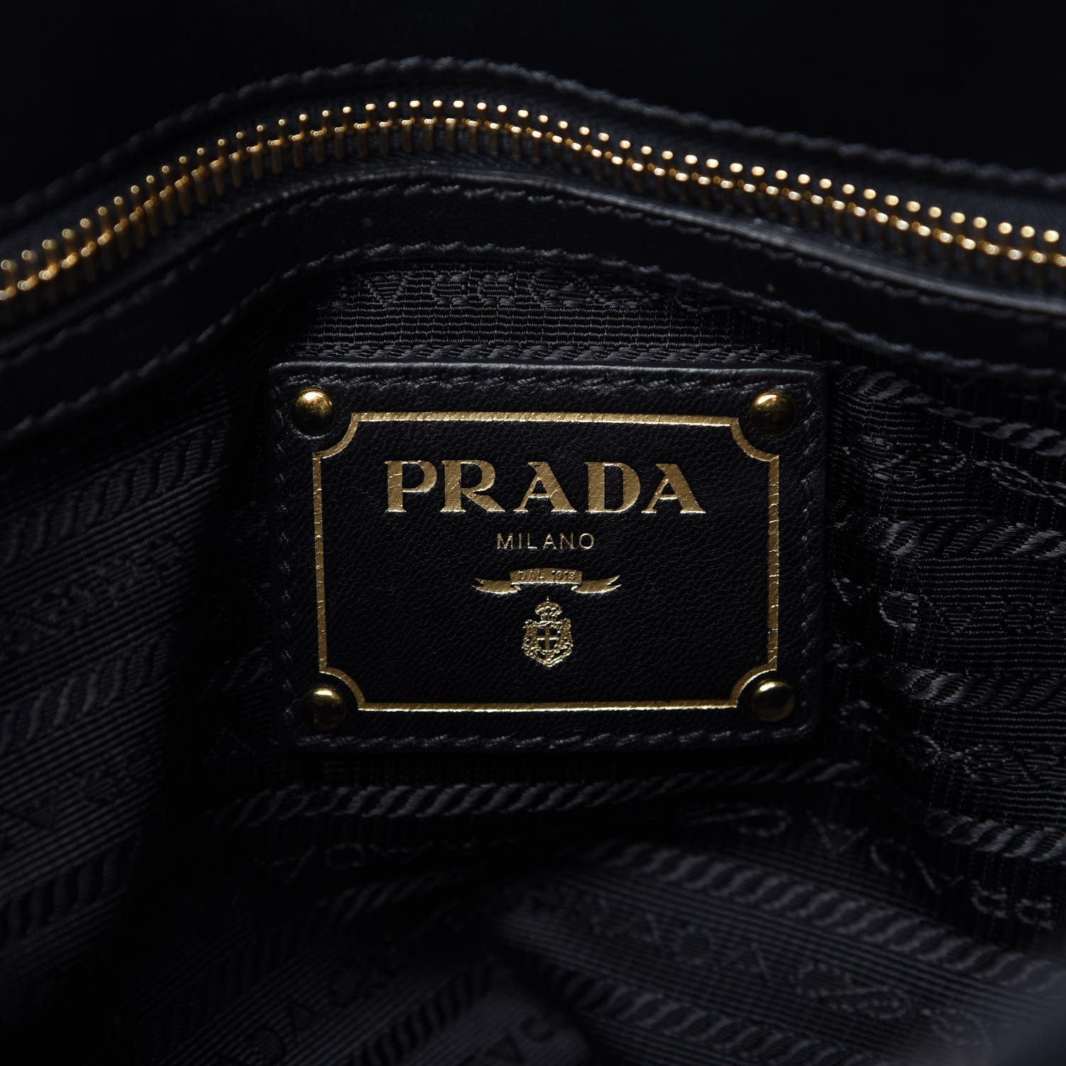 Prada Tessuto Nylon Nappa Gaufre Shopping Satchel Black 8 of 11