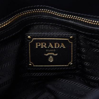 Prada Tessuto Nylon Nappa Gaufre Shopping Satchel Black 8 of 11