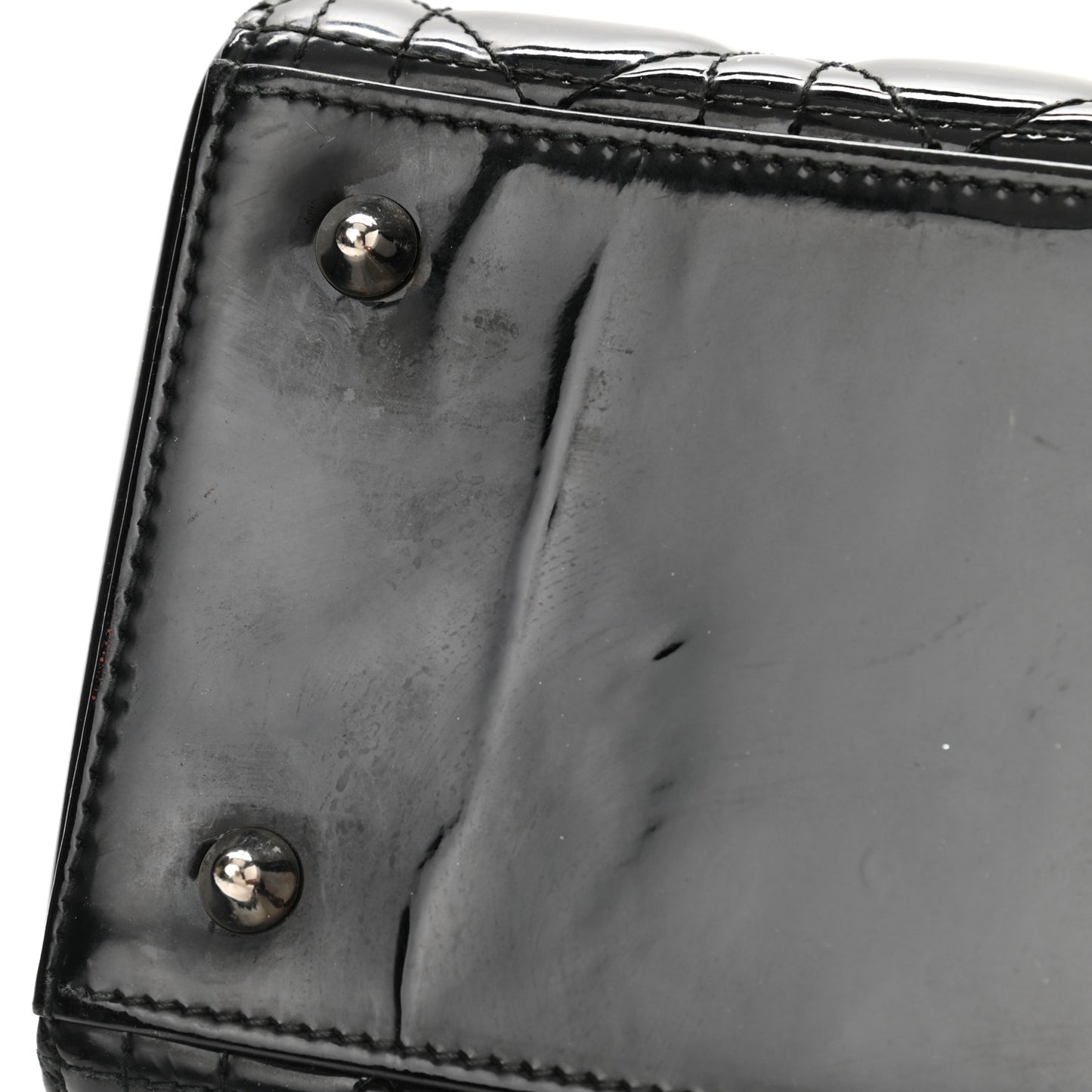 Patent Cannage Medium Lady Dior Black