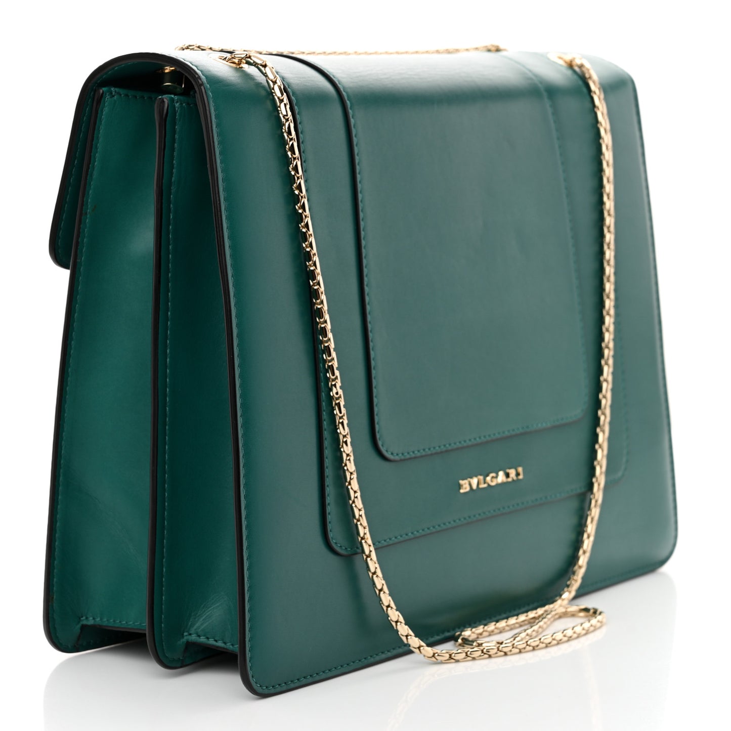Calfskin Medium Serpenti Forever Crossbody Bag Emerald Green
