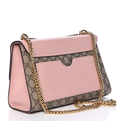 Gucci GG Supreme Monogram Calfskin Medium Padlock Shoulder Bag Beige Perfect Pink 3 of 16