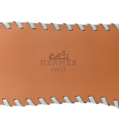 Hermes Calfskin Braided Oran Sandals 35.5 Vert D'Eau 7 of 9