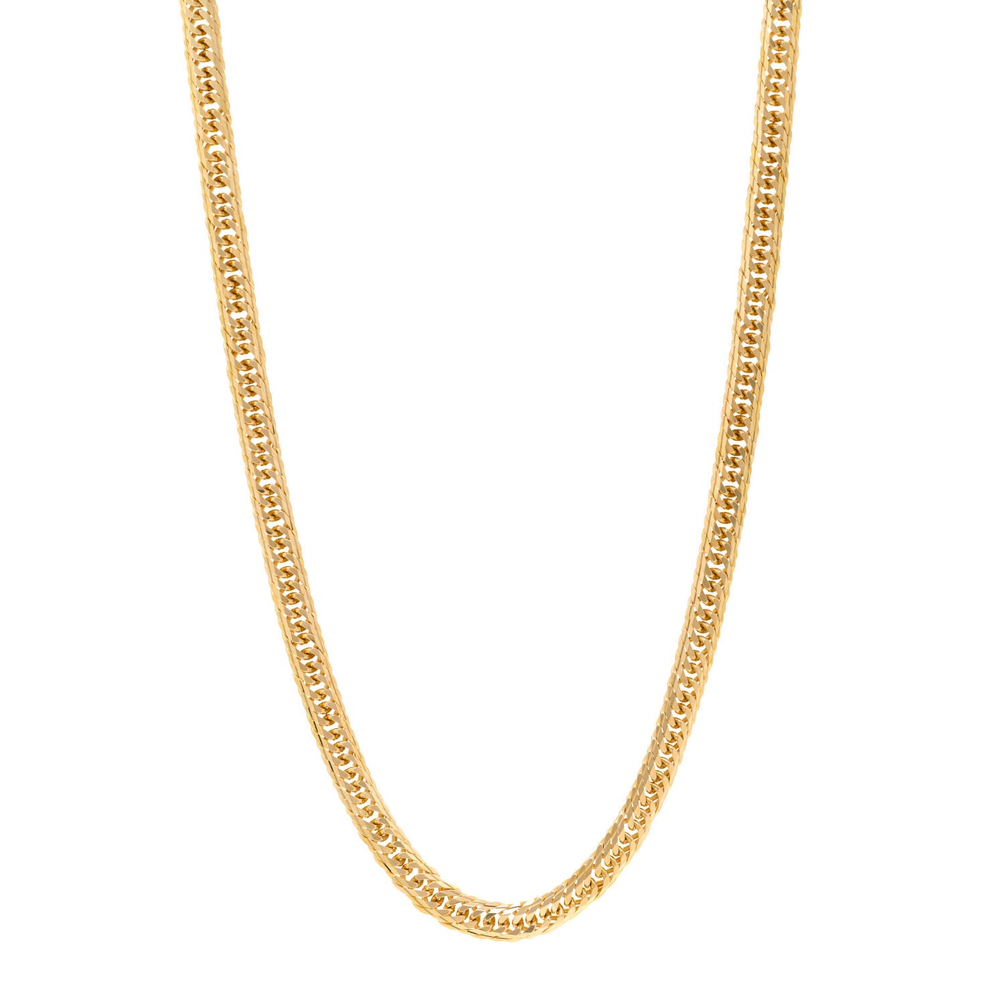 18K Yellow Gold Curb Chain Necklace 19.75