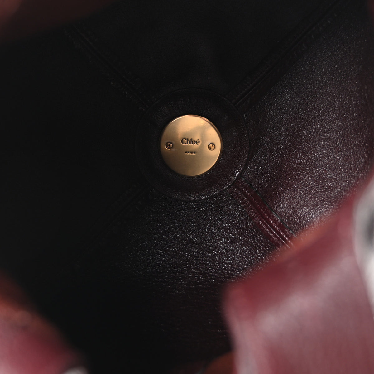 Grained Calfskin Small Balloon Bag Grenat