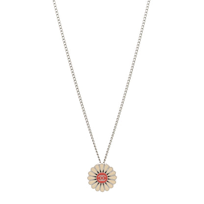 Chanel Enamel CC Camellia Pendant Necklace Silver Multicolor 1 of 6