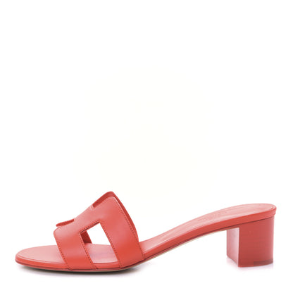 Hermes Calfskin Oasis Sandals 40 Coquelicot 1 of 9