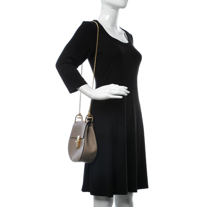Chloe Grained Lambskin Drew Shoulder Bag Motty Grey 2 of 6