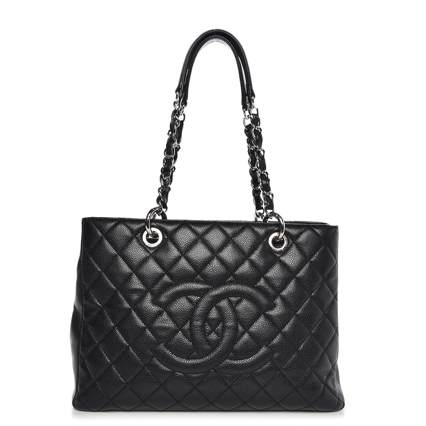 Caviar Quilted Grand Shopping Tote GST Black