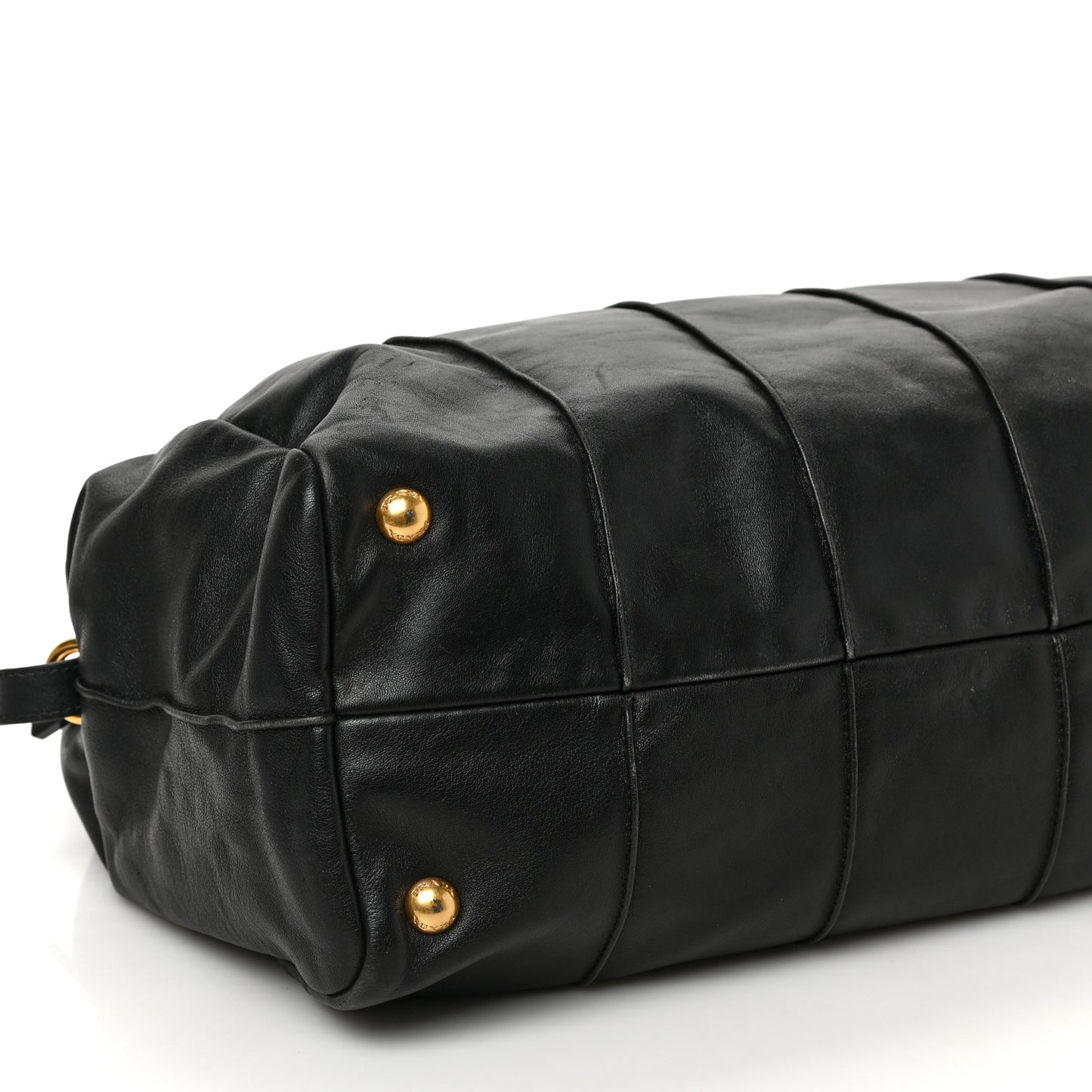 Soft Calf Bauletto Chain Shoulder Bag Black