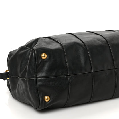 Prada Soft Calf Bauletto Chain Shoulder Bag Black 8 of 9