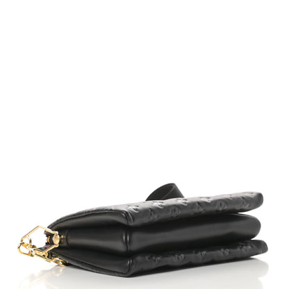 Louis Vuitton Lambskin Embossed Monogram Coussin PM Black 4 of 10