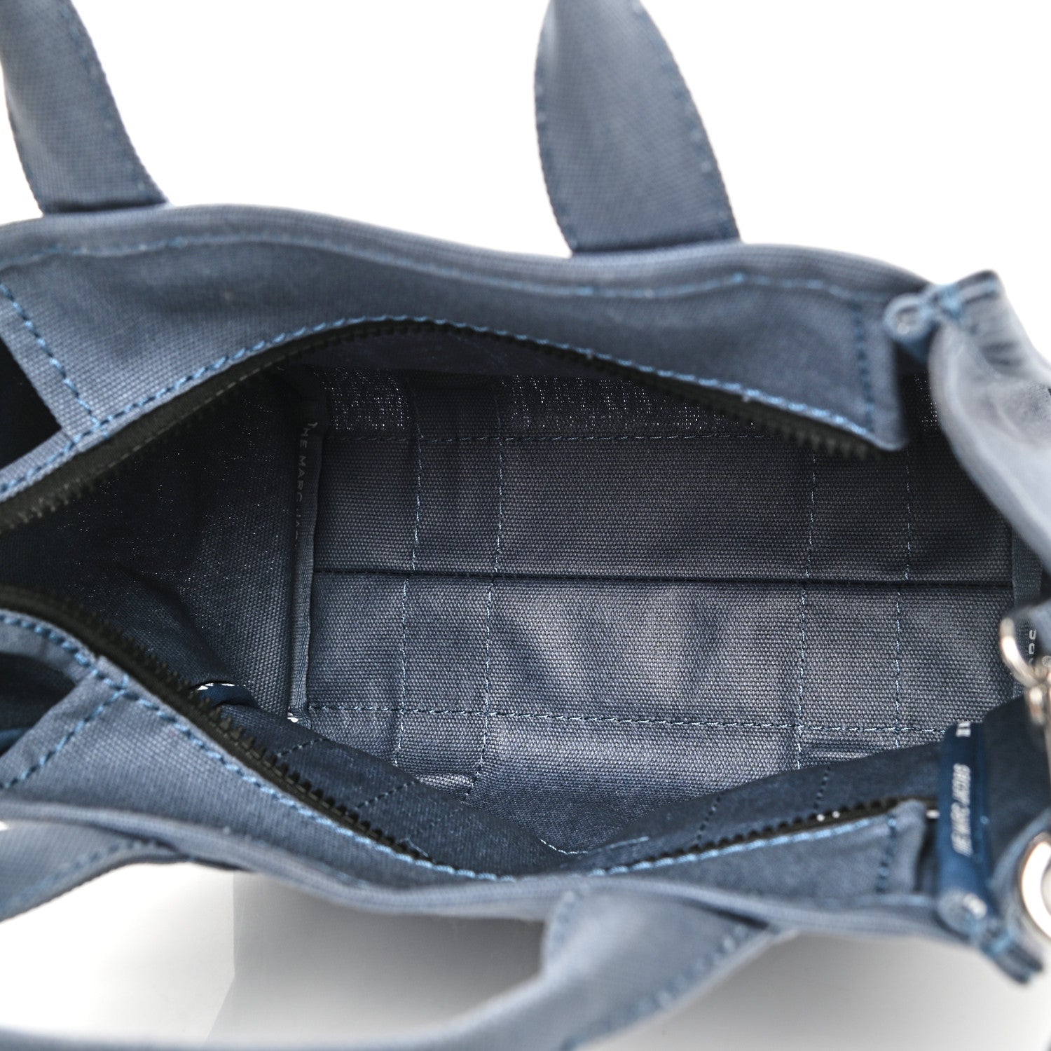 Marc Jacobs Cotton Canvas Mini The Tote Bag Blue Shadow 5 of 10