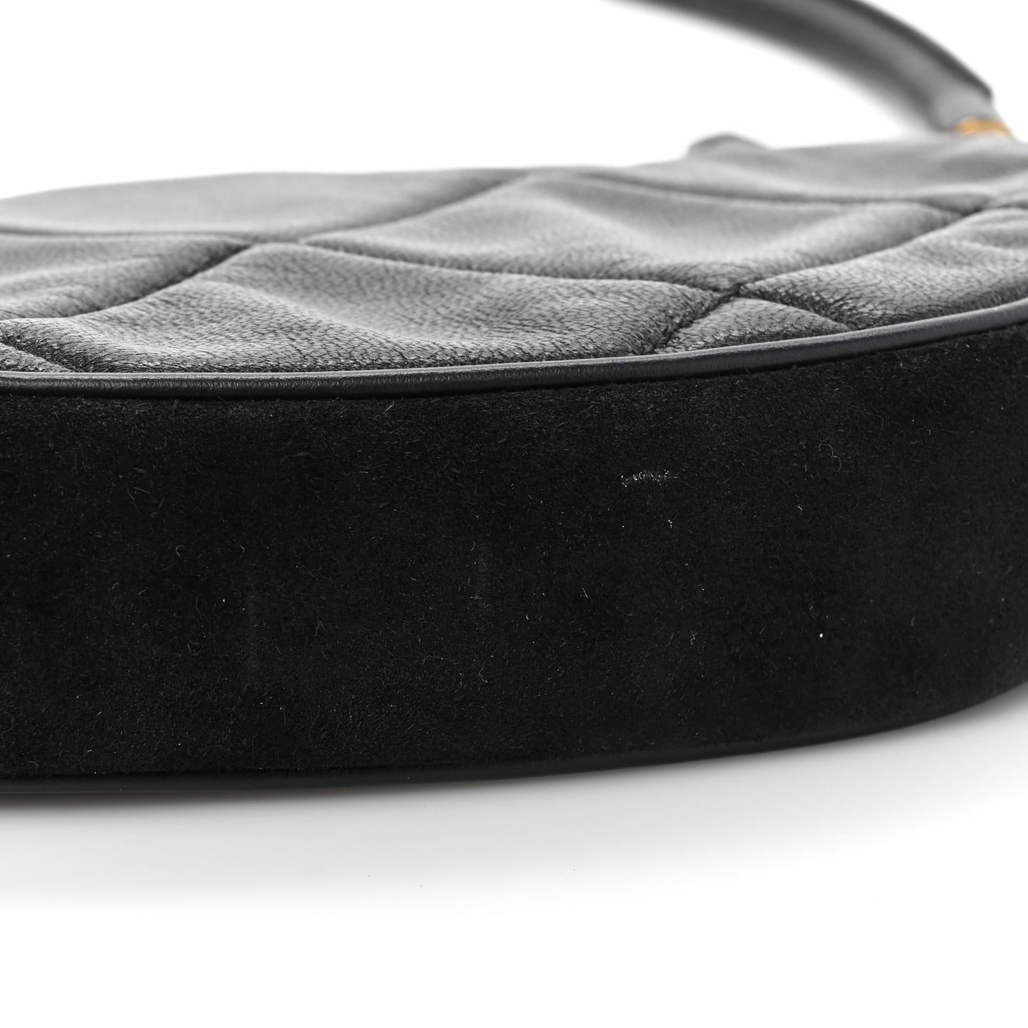 Lambskin Quilted Olympia Pouch Black