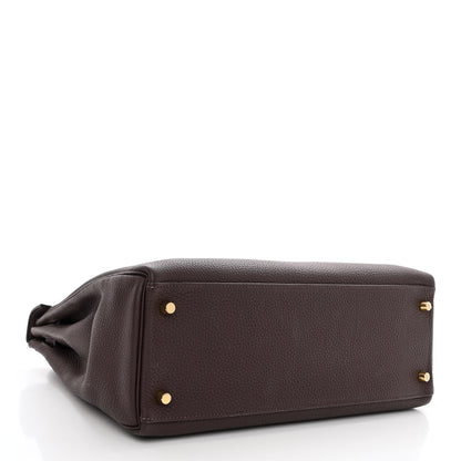 Hermes Togo Kelly Retourne 32 Chocolate 4 of 9