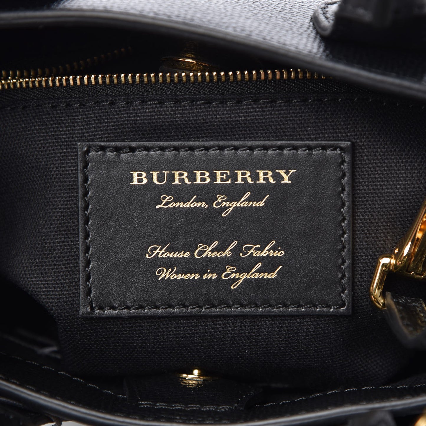 Derby Calfskin House Check Baby Banner Tote Black