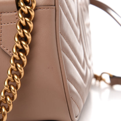 Gucci Calfskin Matelasse Small GG Marmont Chain Shoulder Bag Porcelain Rose 12 of 13