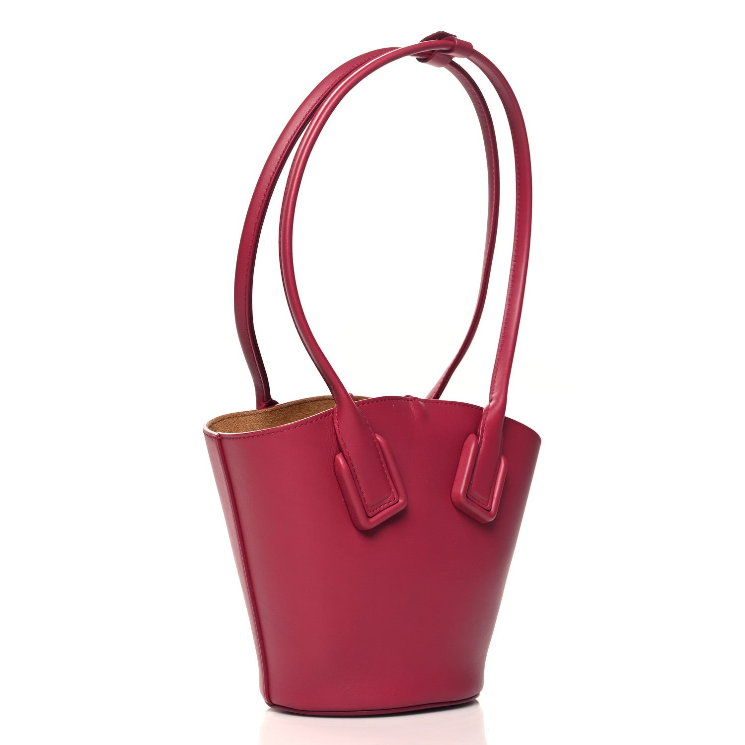 Bottega Veneta Calfskin Small Basket Tote Amaranto 3 of 9