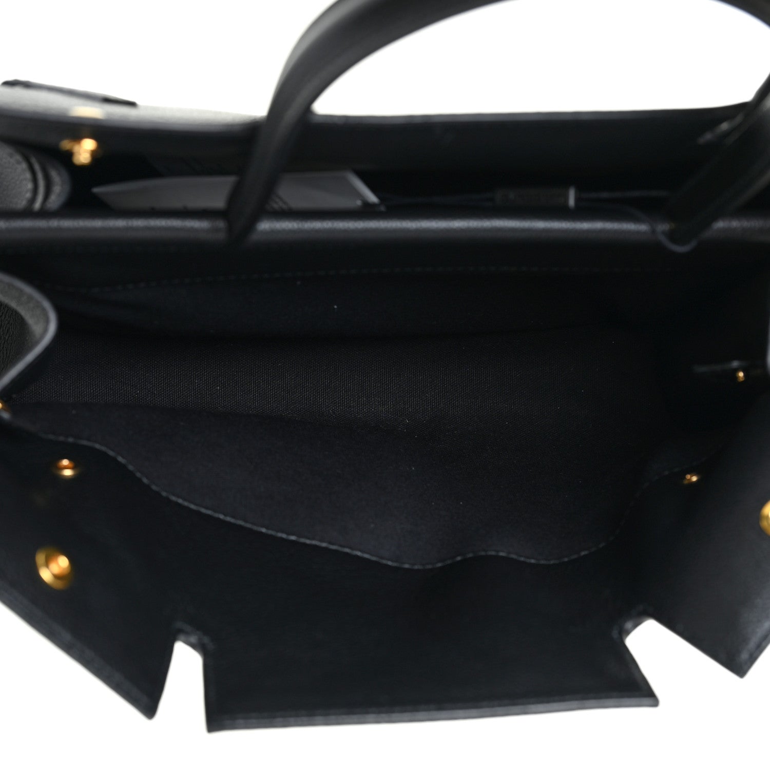 Burberry Grainy Calfskin Medium Title Bag Black 5 of 10