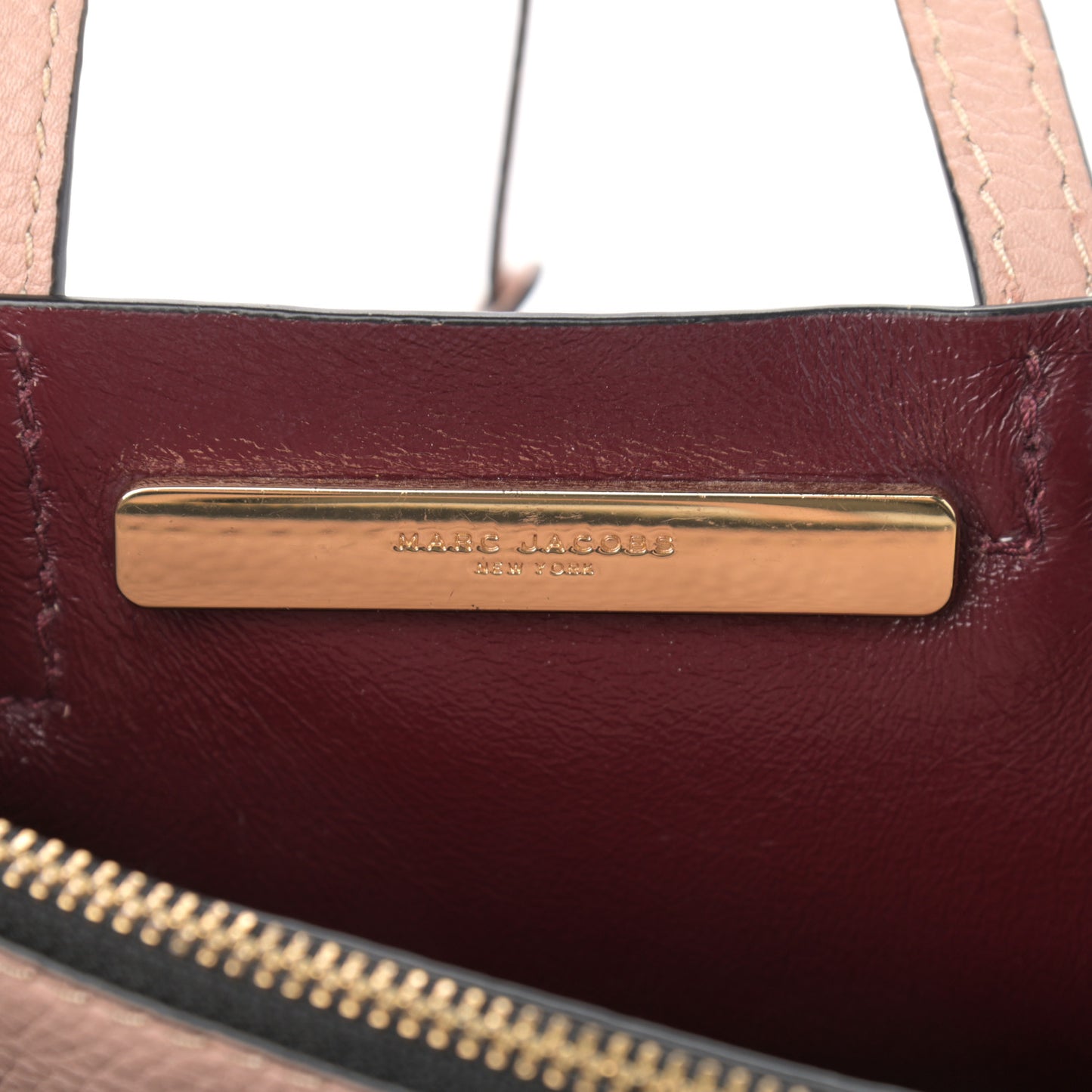 Pebbled Calfskin Mini Grind Tote Pink