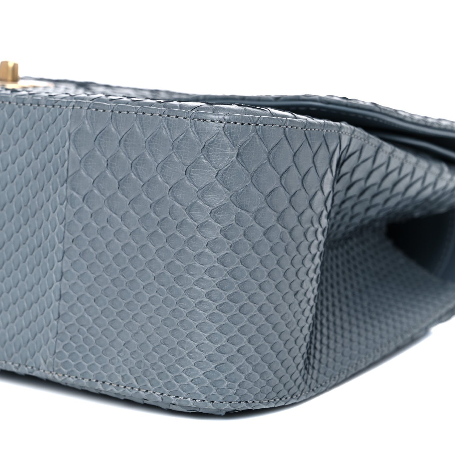 Chanel Python Jumbo Double Flap Light Blue 9 of 16