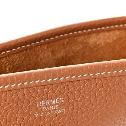 Hermes Taurillon Clemence Amazone Evelyne III PM Gold White Caramel 6 of 11