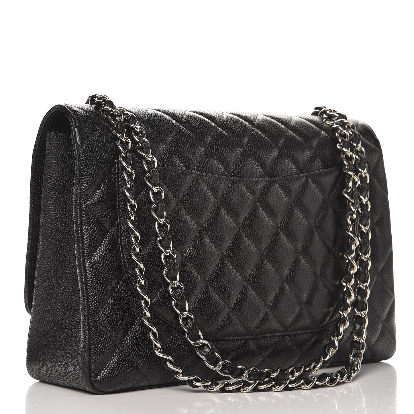 Caviar Quilted Maxi Single Flap Black