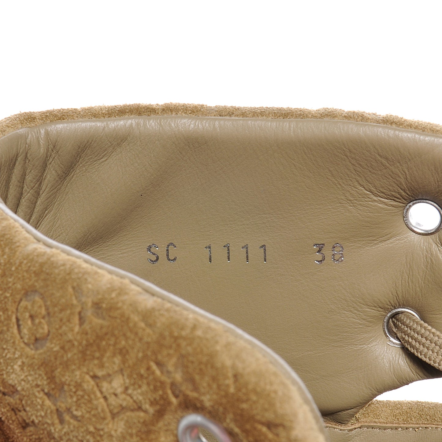 Suede Batignolles Wedges 38 Beige