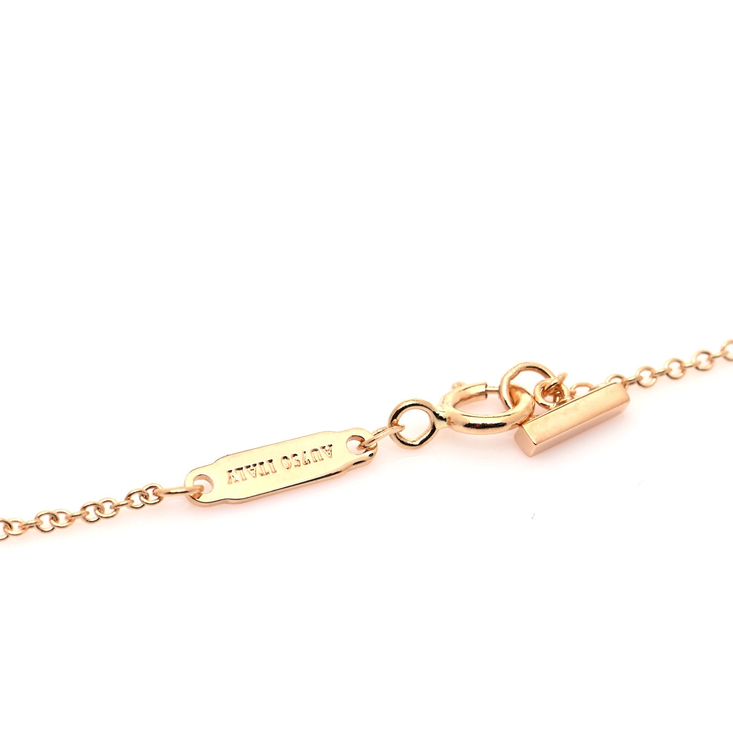 Tiffany 18K Rose Gold Mini T Smile Pendant Necklace 5 of 6