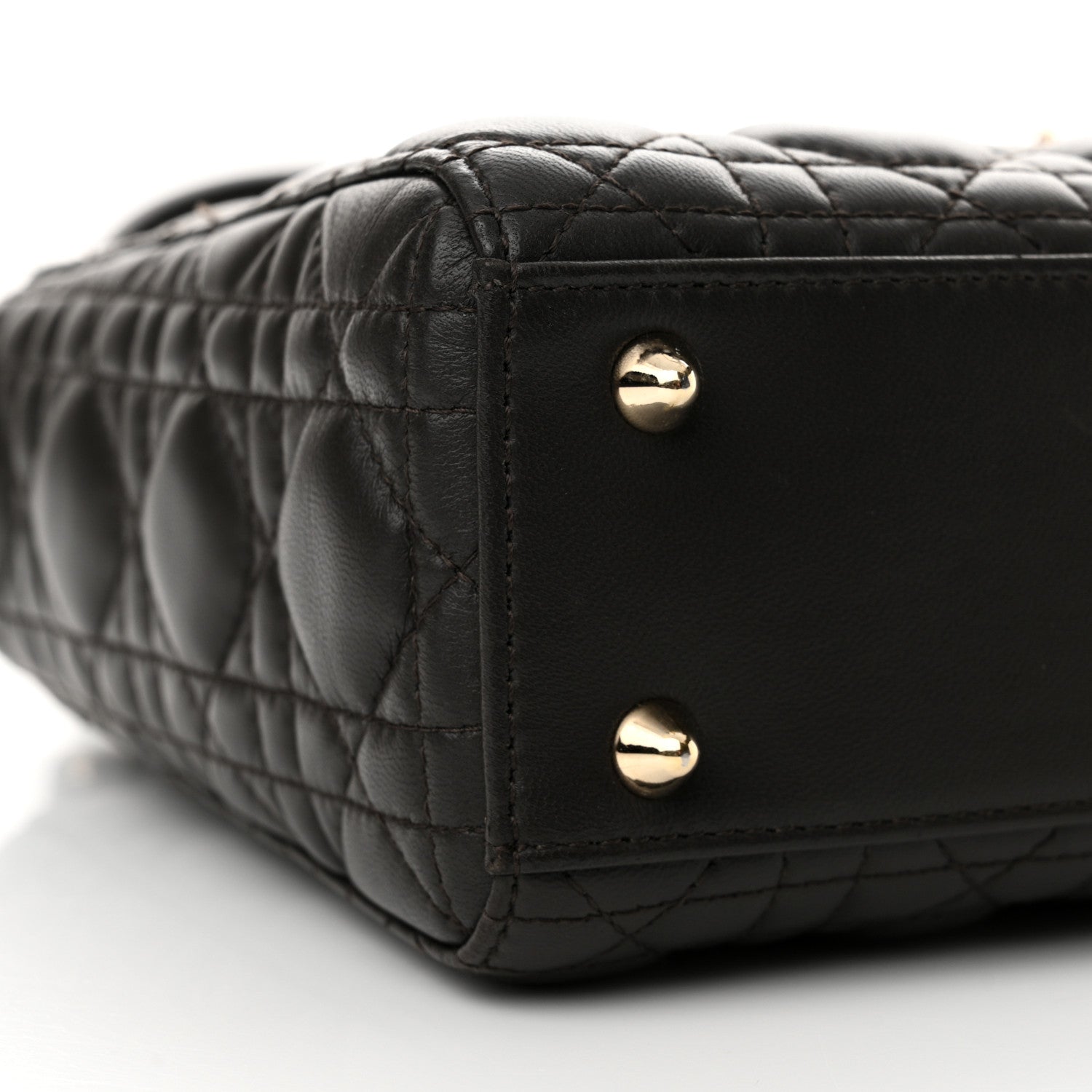 Christian Dior Lambskin Cannage Small Lucky Badges My Lady Dior Dark Grey 9 of 20