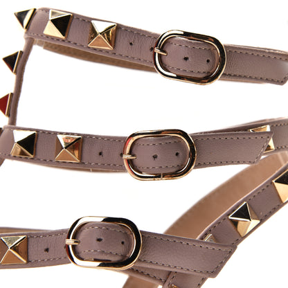 Valentino Garavani Patent Nappa Rockstud Ankle Strap 65mm Pumps 37 Peony Poudre 4 of 12