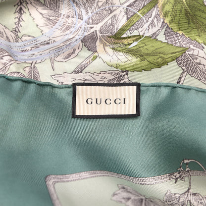 Gucci Silk Twill Wondergardenia Square Scarf Emerald 4 of 5