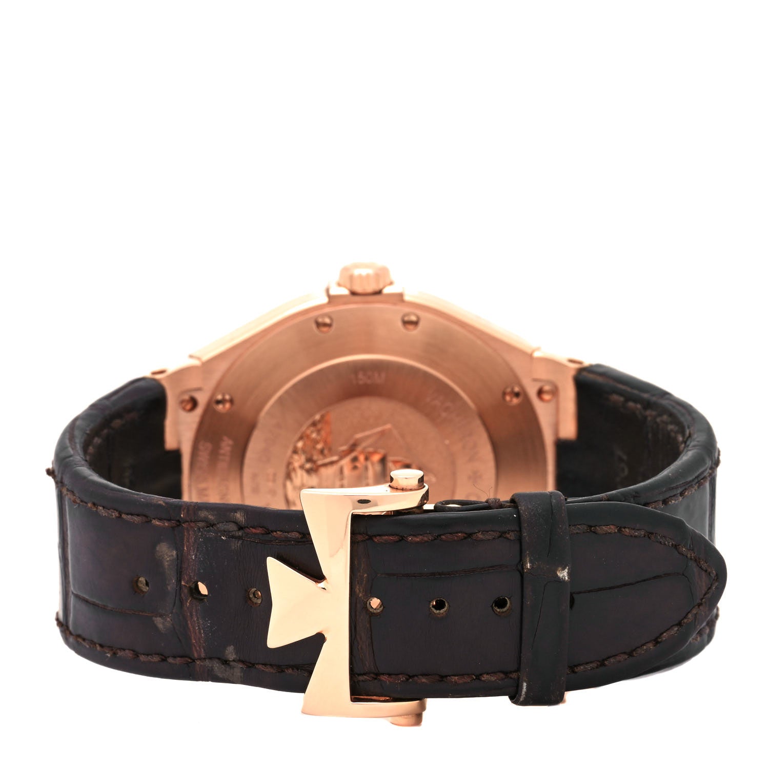 Vacheron Constantin 18K Pink Gold Alligator 42mm Overseas Automatic Watch Black 47040/000R-9666 3 of 5