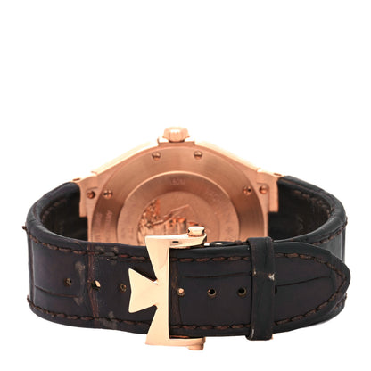 Vacheron Constantin 18K Pink Gold Alligator 42mm Overseas Automatic Watch Black 47040/000R-9666 3 of 5