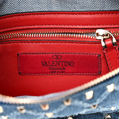 Valentino Garavani Denim Rockstud Spike Belt Bag Denim 6 of 9