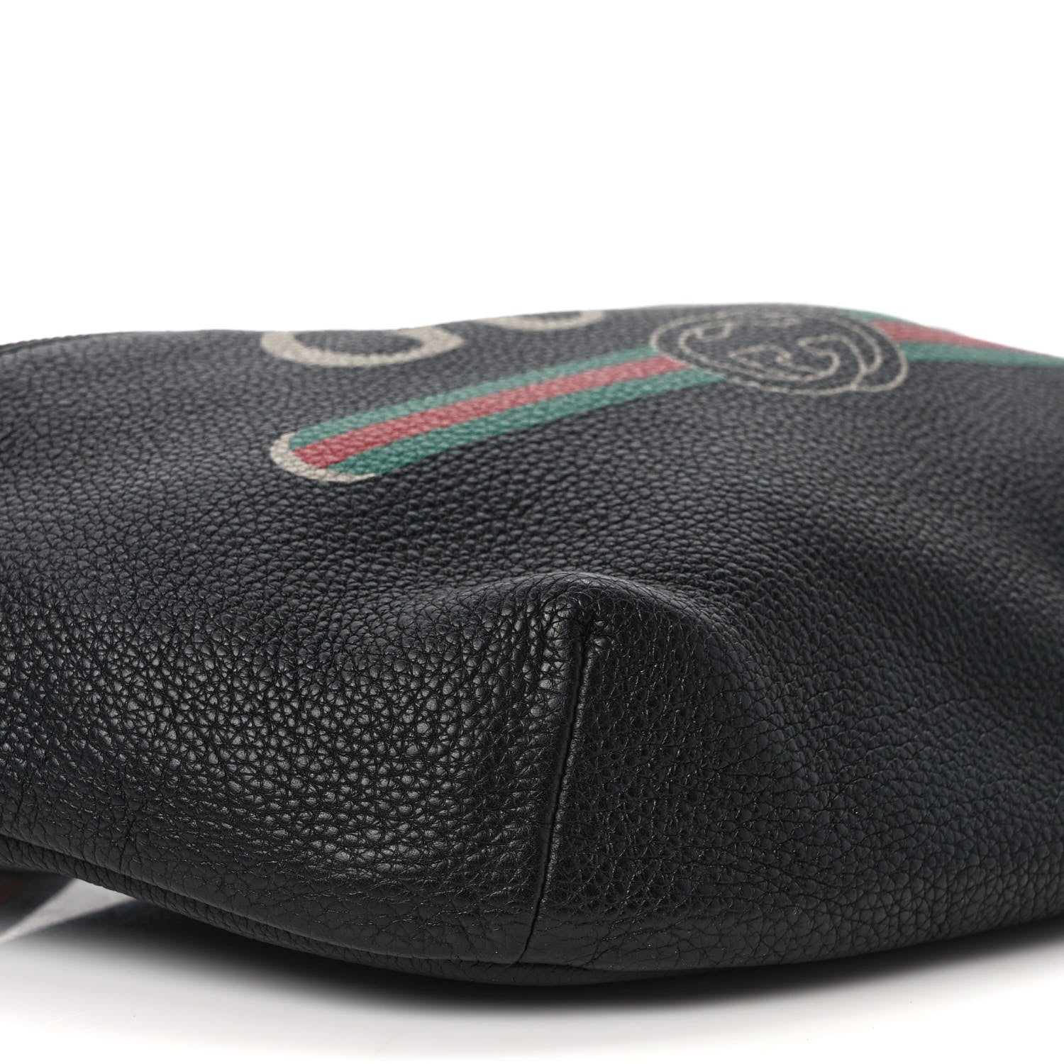 Gucci Grained Calfskin Logo Belt Bag Black 8 of 9