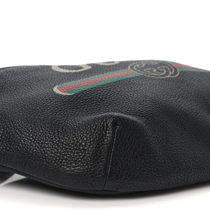 Gucci Grained Calfskin Logo Belt Bag Black 8 of 9