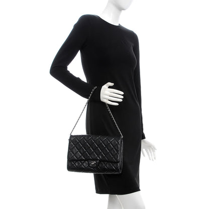 Chanel Caviar Quilted Clutch With Chain Flap Black 2 of 8