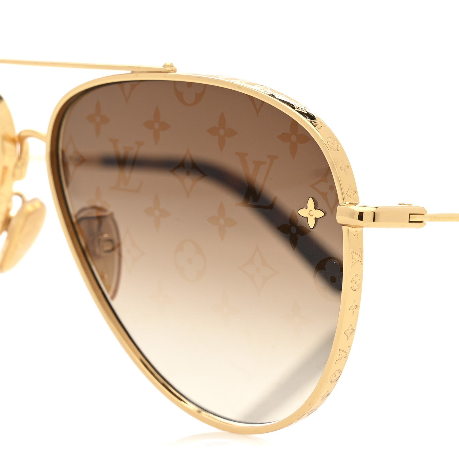 Louis Vuitton Metal Clockwise Sunglasses Z1020W Gold 7 of 7