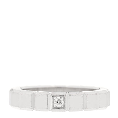 Chopard 18K White Gold Diamond Ice Cube Band Ring 52 6 1 of 5