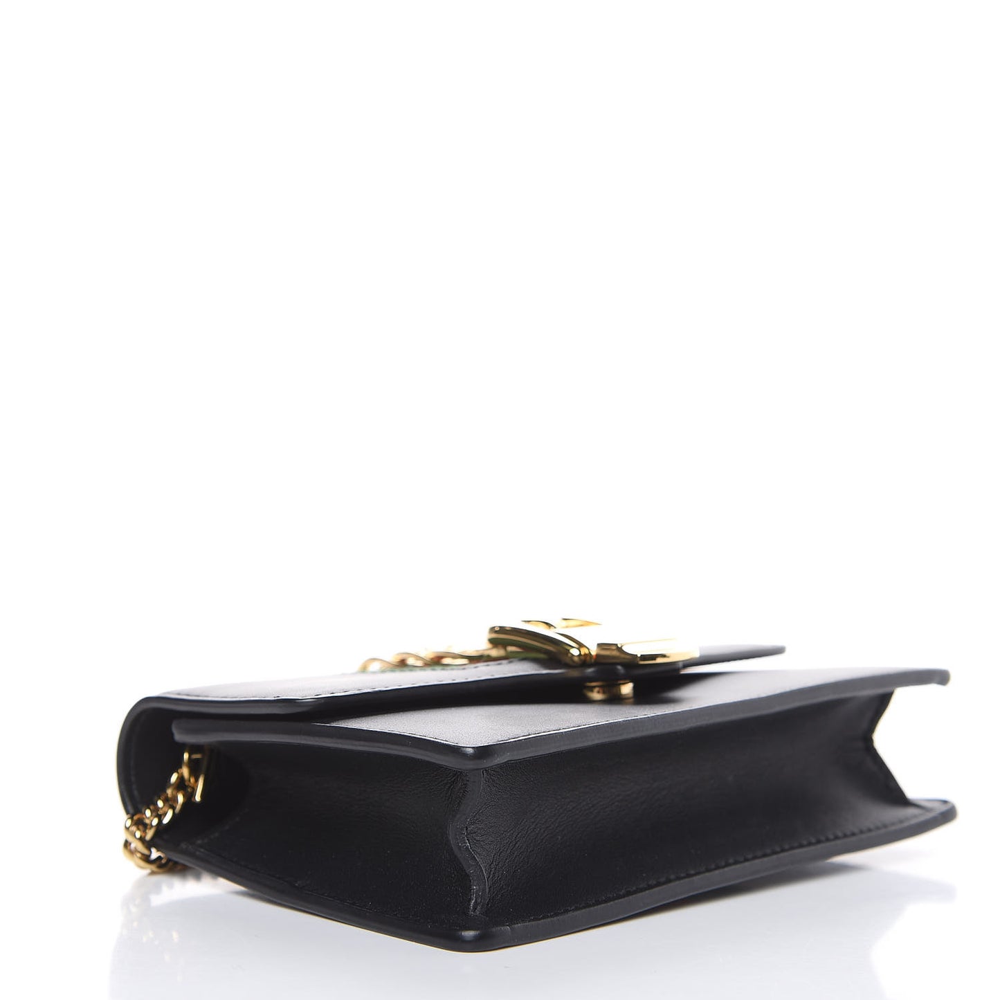 Calfskin Super Mini Sylvie Chain Shoulder Bag Black