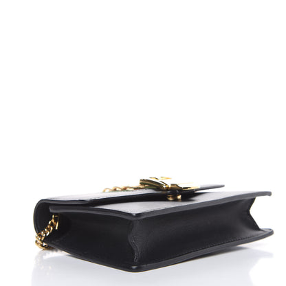 Gucci Calfskin Super Mini Sylvie Chain Shoulder Bag Black 4 of 13
