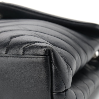 Saint Laurent Calfskin Y Quilted Monogram Medium Loulou Chain Satchel Black 9 of 14