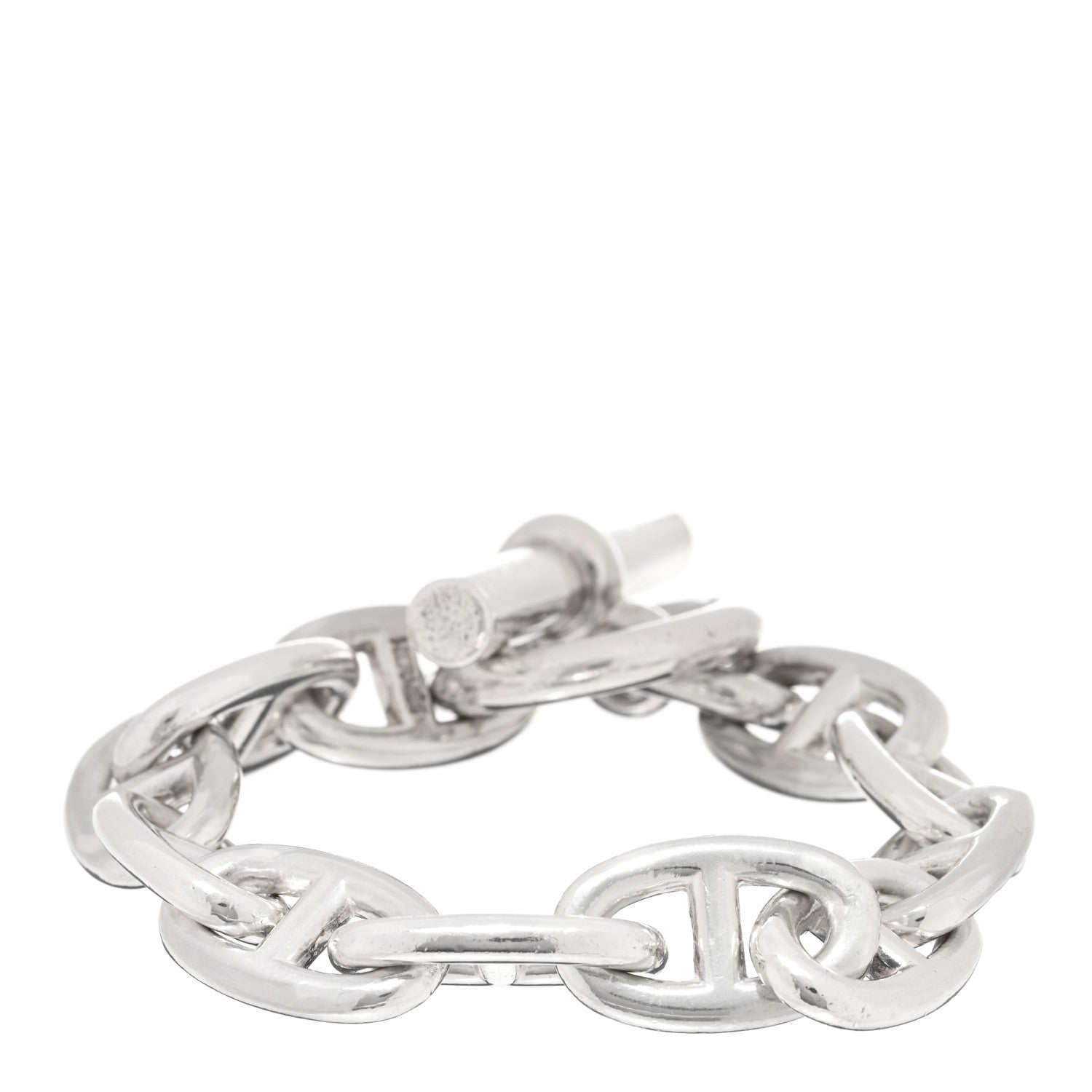 Hermes Sterling Silver TGM Chaine d'Ancre Bracelet 2 of 4
