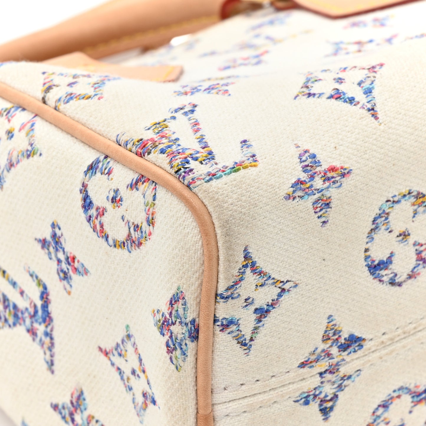 Monogram Jacquard Fabric Speedy Bandouliere 20 Multicolor Beige