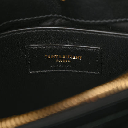 Saint Laurent Calfskin Y Quilted Monogram Small Loulou Chain Satchel Black 6 of 10
