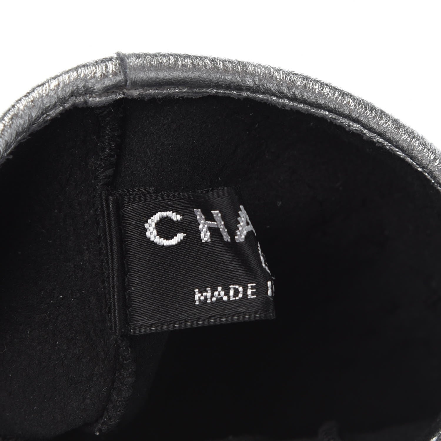 Chanel Lambskin Stitched Fingerless CC Embellished Gloves 7 Black 4 of 6